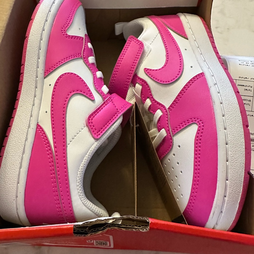 Nike Pink and White Sneakers